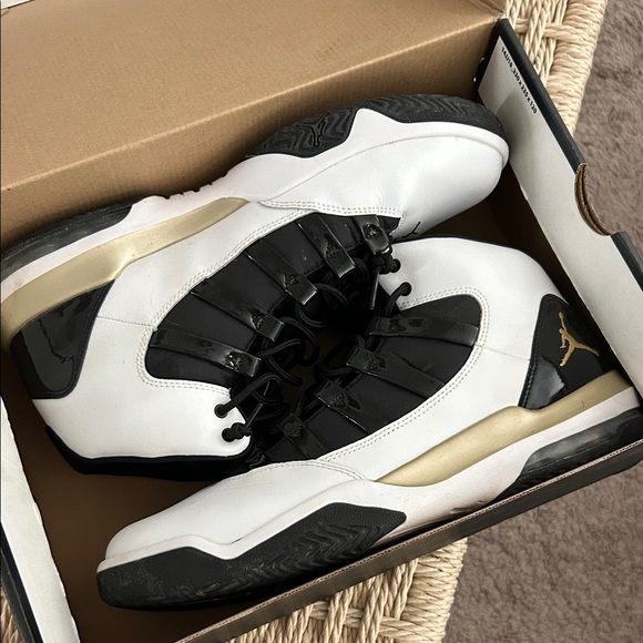 Jordan Other - Jordan Black, White, and Gold Athletic Shoes